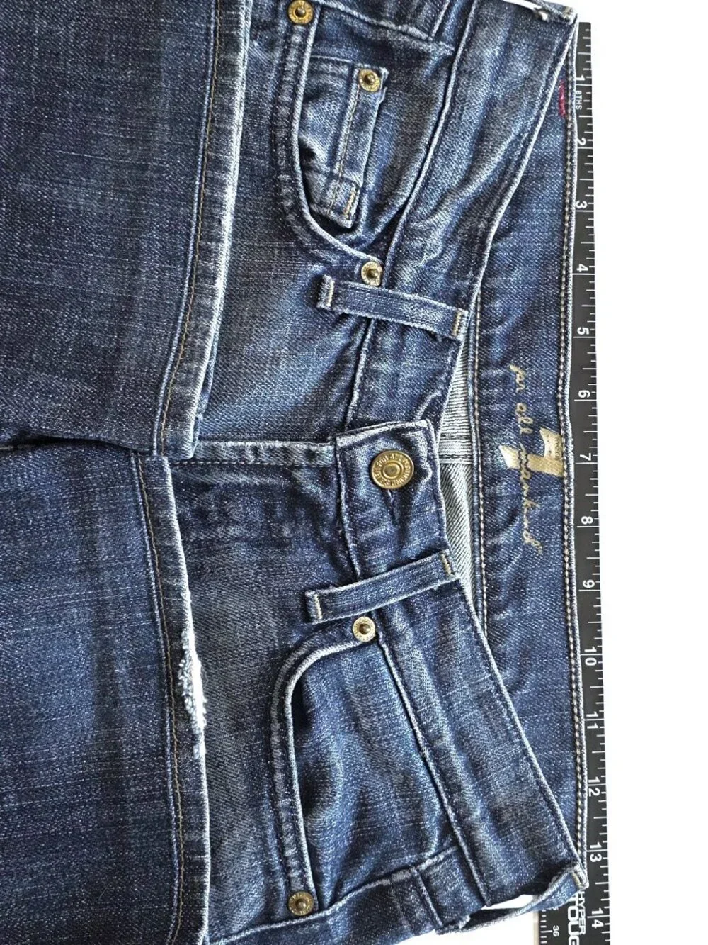 7 For All Mankind Y2K Low Rise Bootcut Jeans Size 25 Made in USA